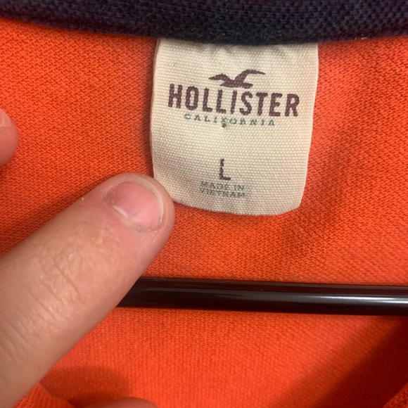 💥Orange Hollister Polo | Men’s L💥 - Picture 4 of 4